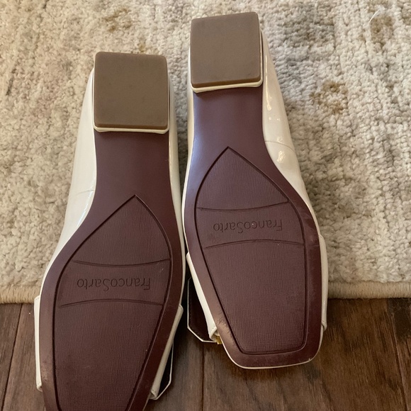 Franco Sarto cream slides slip on flats Tahlia shoes, size 7, square toe - Picture 6 of 10